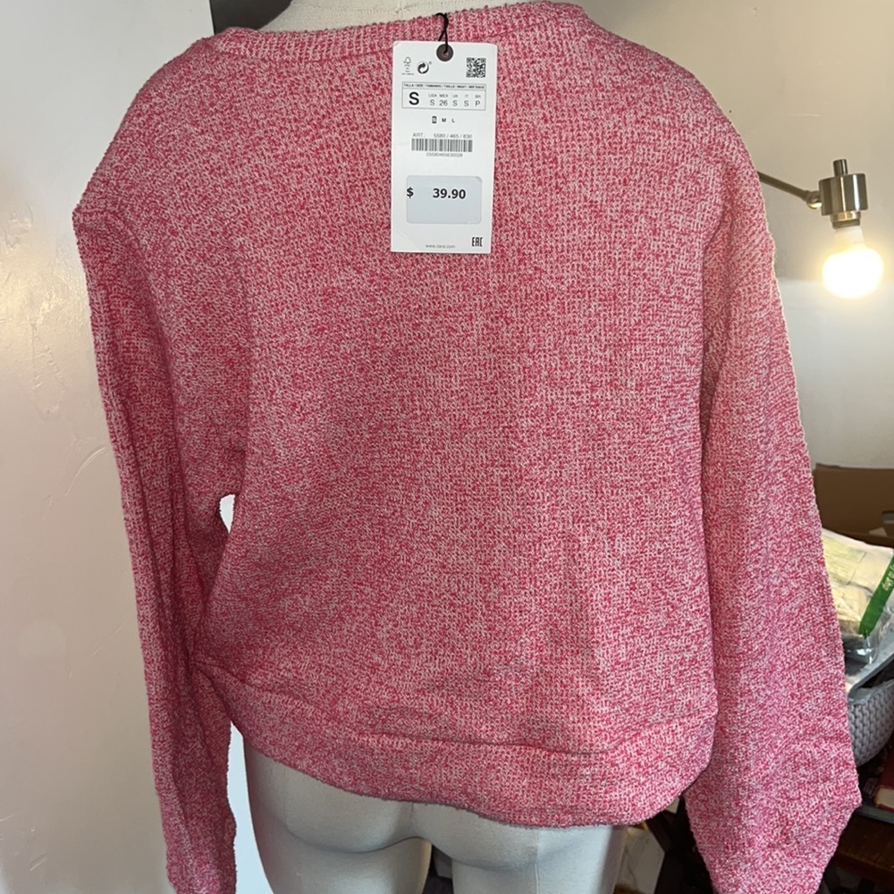 Zara size small new with tags generous fit fleece lined sweater sweatshirt - Picture 14 of 16